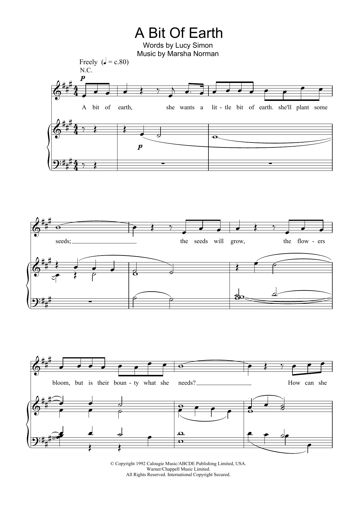 Learn to play Charlotte Church A Bit Of Earth sheet music for Piano, Vocal & Guitar Chords in minutes. Price: 7.8900$ Charlotte Church A Bit Of Earth sheet music notes and chords arranged for Piano, Vocal & Guitar Chords