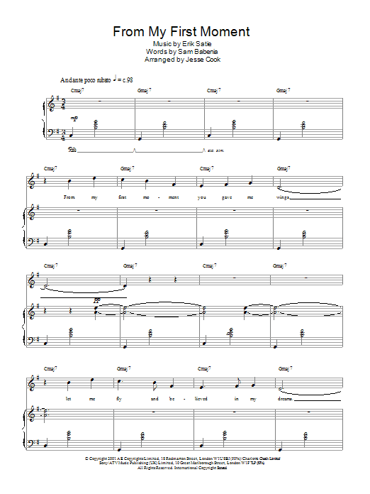 Learn to play Charlotte Church From My First Moment sheet music for Piano, Vocal & Guitar Chords in minutes. Price: 7.8900$ Charlotte Church From My First Moment sheet music notes and chords arranged for Piano, Vocal & Guitar Chords