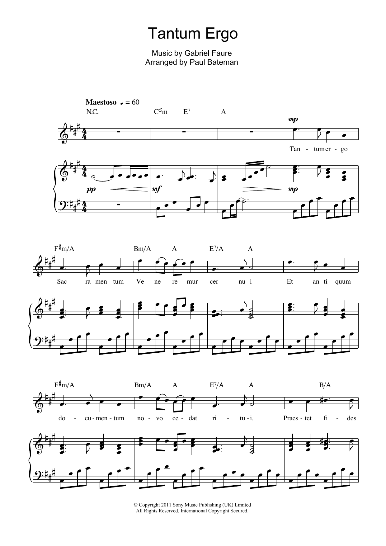 Learn to play Charlotte Church Tantum Ergo sheet music for Piano, Vocal & Guitar Chords in minutes. Price: 7.8900$ Charlotte Church Tantum Ergo sheet music notes and chords arranged for Piano, Vocal & Guitar Chords
