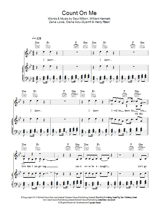 Learn to play Chase & Status Count On Me sheet music for Piano, Vocal & Guitar Chords in minutes. Price: 7.8900$ Chase & Status Count On Me sheet music notes and chords arranged for Piano, Vocal & Guitar Chords