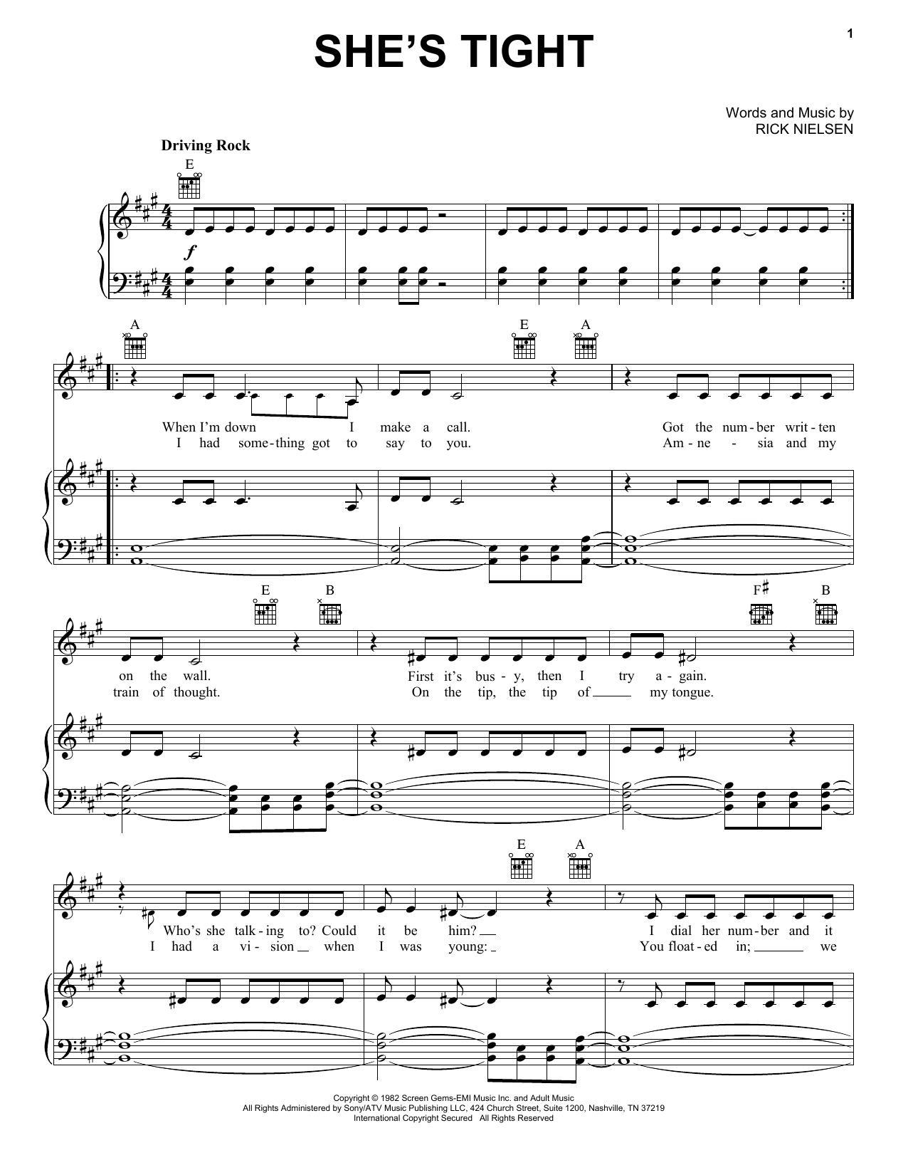 Learn to play Cheap Trick She's Tight sheet music for Guitar Tab in minutes. Price: 7.8900$ Cheap Trick She's Tight sheet music notes and chords arranged for Guitar Tab