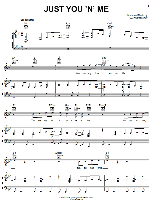 Chicago Just You 'N' Me sheet music notes and chords. Download Printable PDF.