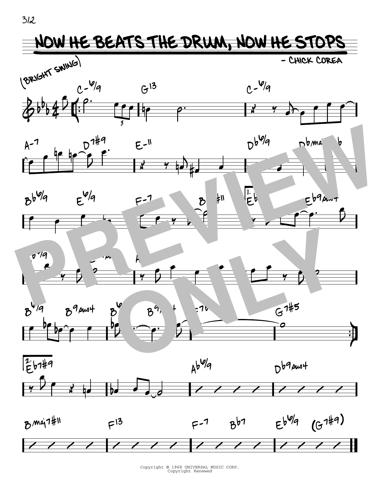 Learn to play Chick Corea Now He Beats The Drum, Now He Stops sheet music for Real Book – Melody & Chords in minutes. Price: 5.9900$ Chick Corea Now He Beats The Drum, Now He Stops sheet music notes and chords arranged for Real Book – Melody & Chords