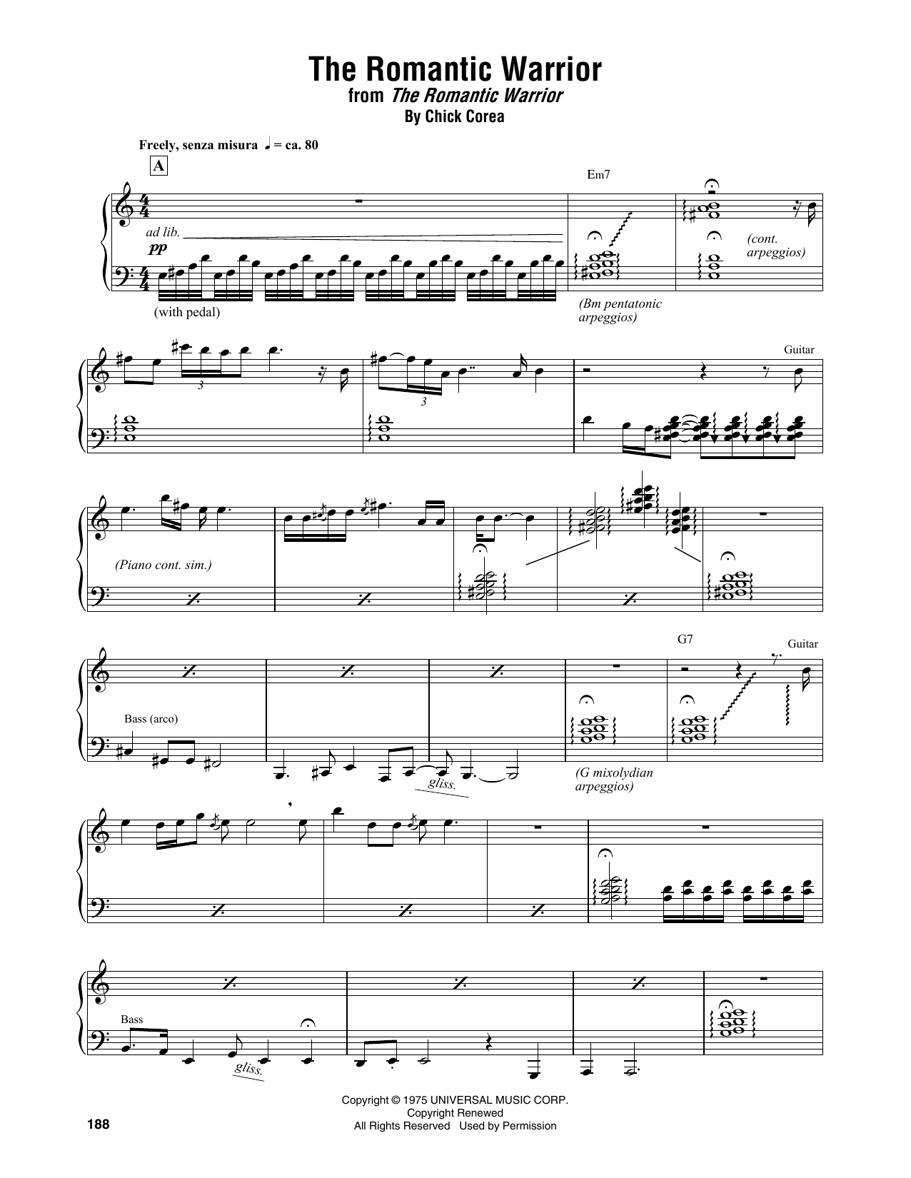 Chick Corea The Romantic Warrior sheet music notes and chords. Download Printable PDF.