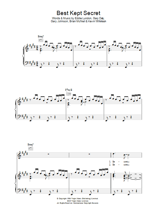 Learn to play China Crisis Best Kept Secret sheet music for Piano, Vocal & Guitar Chords in minutes. Price: 7.8900$ China Crisis Best Kept Secret sheet music notes and chords arranged for Piano, Vocal & Guitar Chords
