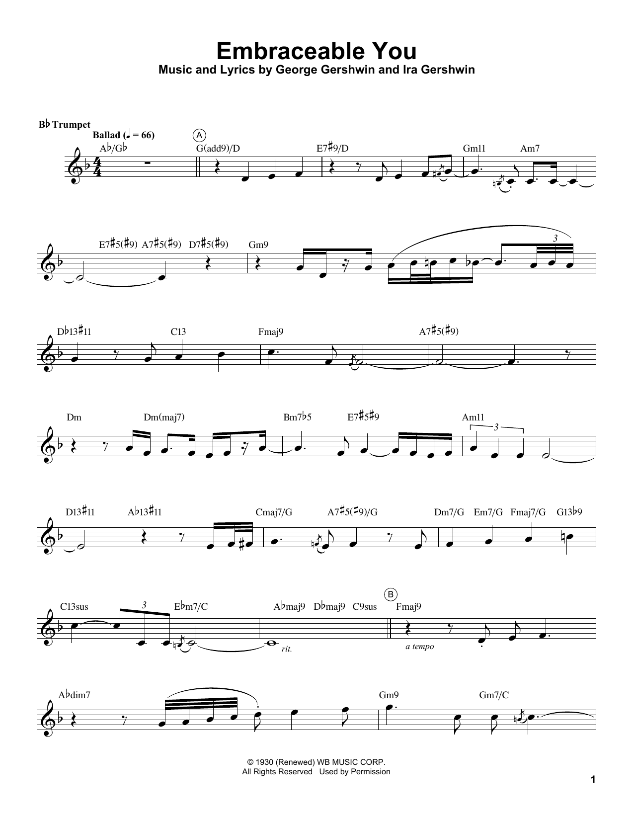 Chris Botti Embraceable You sheet music notes and chords. Download Printable PDF.