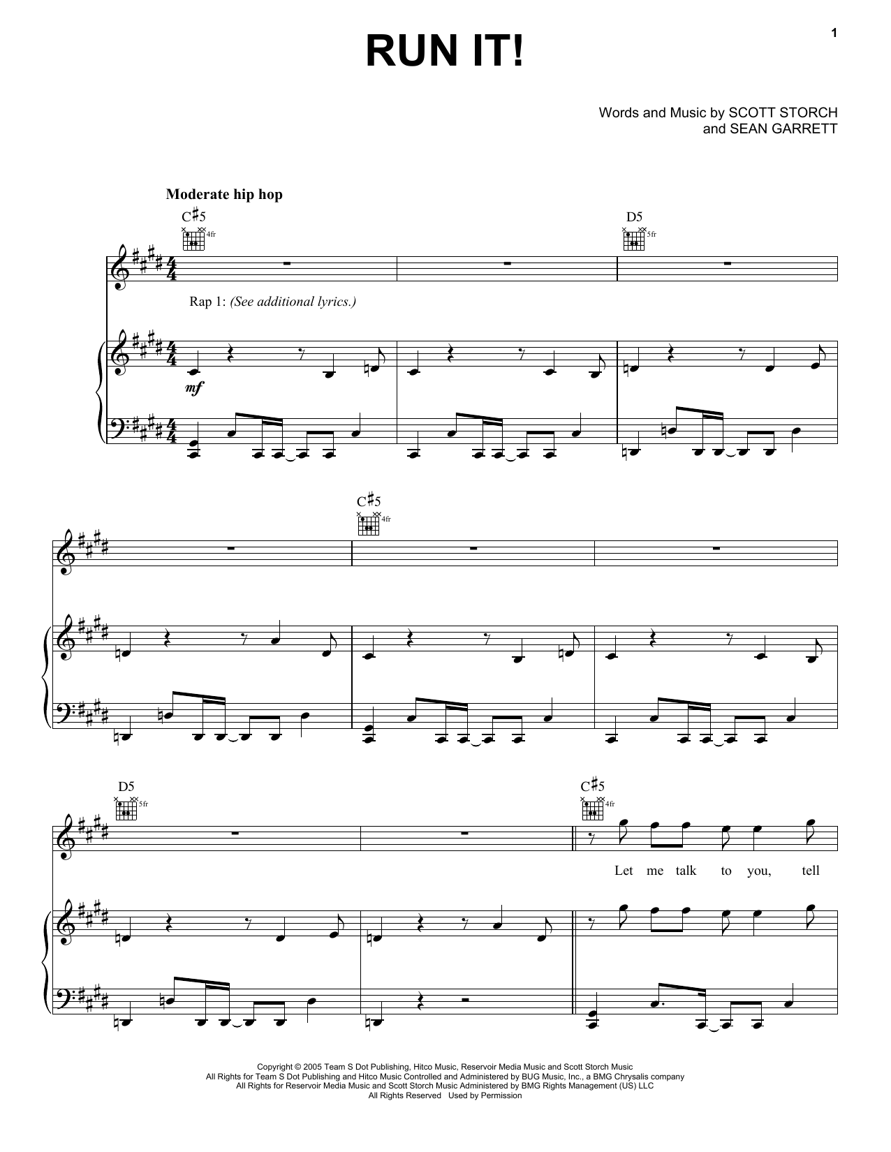 Learn to play Chris Brown Run It! sheet music for Piano, Vocal & Guitar Chords (Right-Hand Melody) in minutes. Price: 7.8900$ Chris Brown Run It! sheet music notes and chords arranged for Piano, Vocal & Guitar Chords (Right-Hand Melody)
