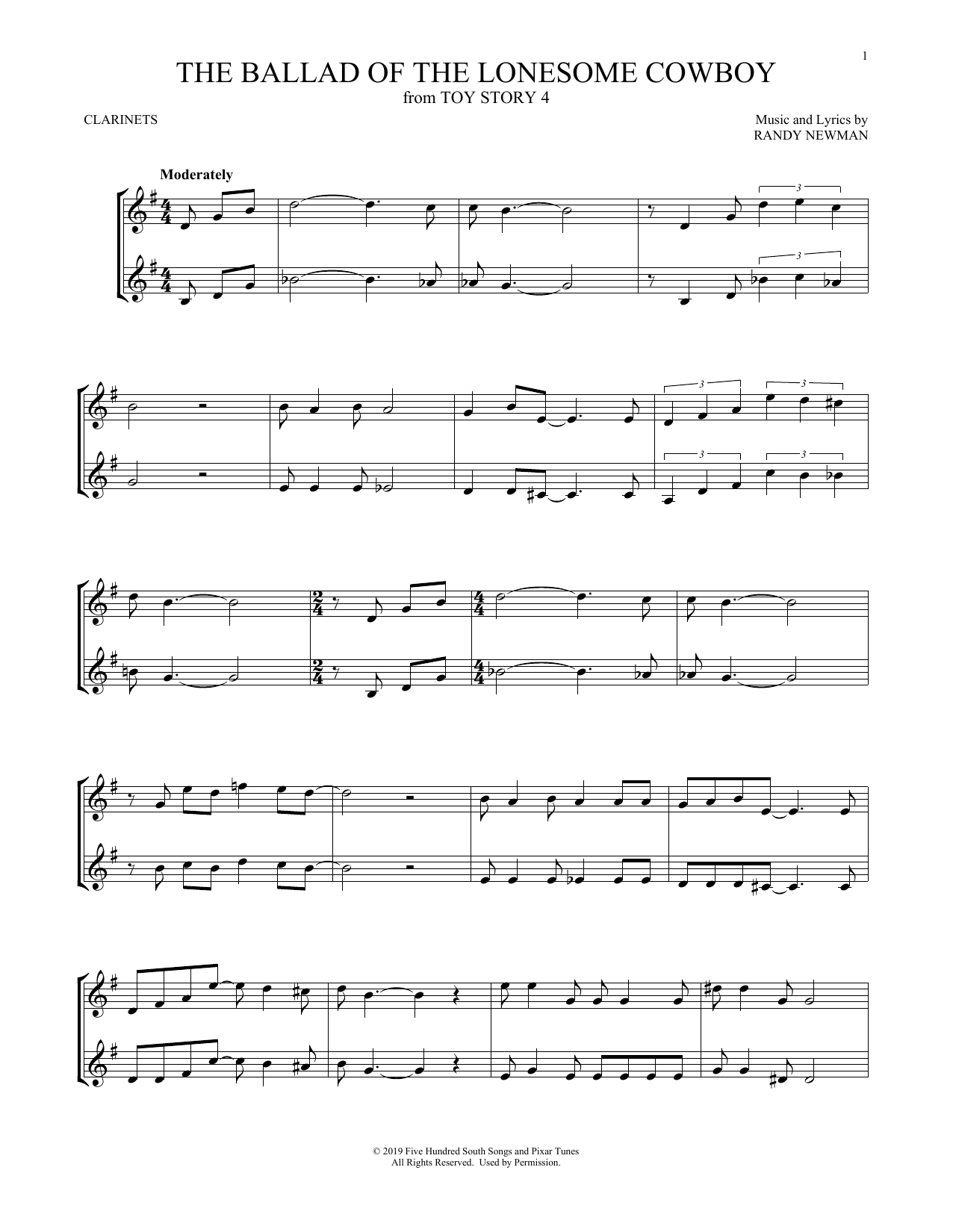 Chris Stapleton The Ballad Of The Lonesome Cowboy (from Toy Story 4) sheet music notes and chords. Download Printable PDF.