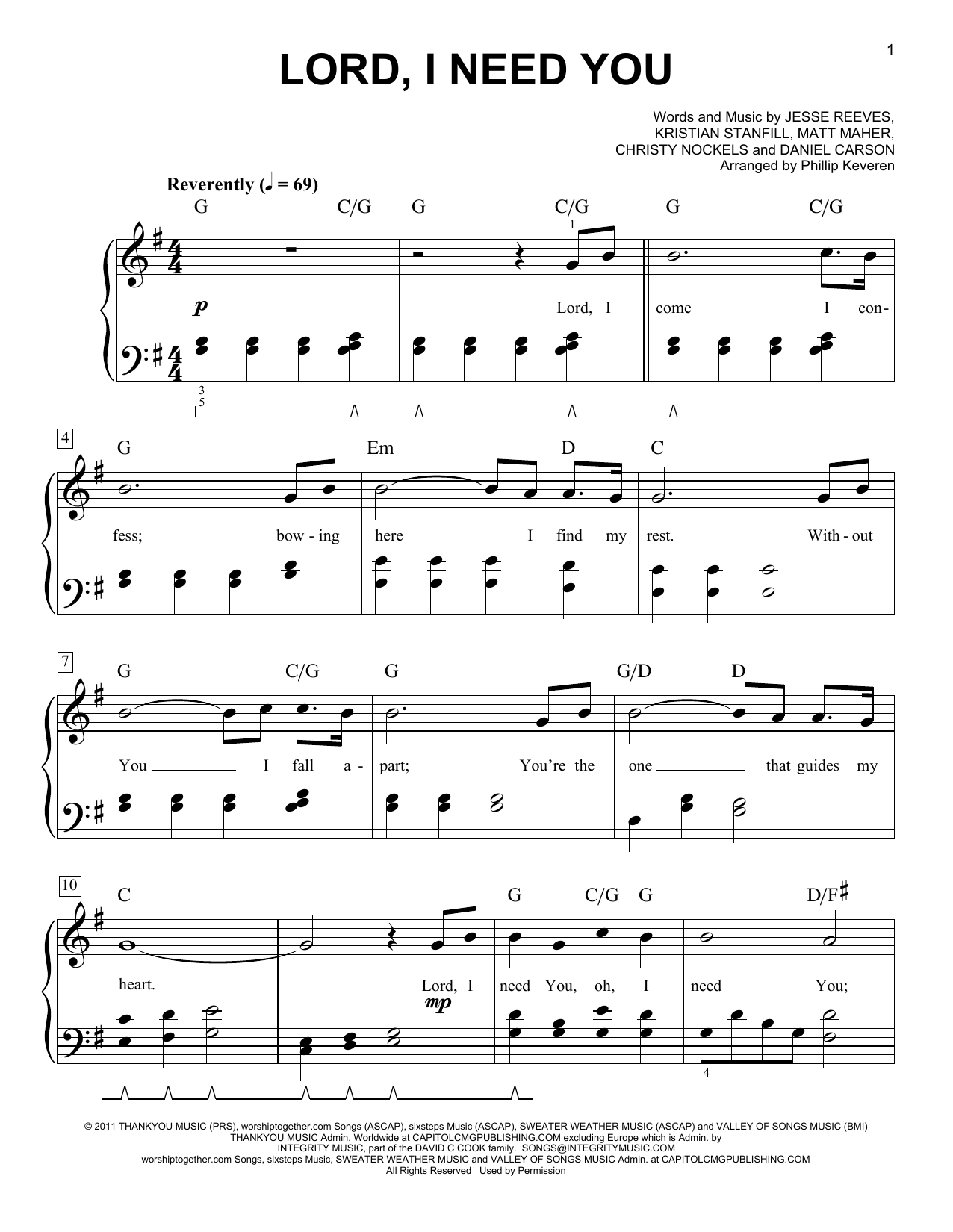 Passion Lord, I Need You (arr. Phillip Keveren) sheet music notes and chords. Download Printable PDF.