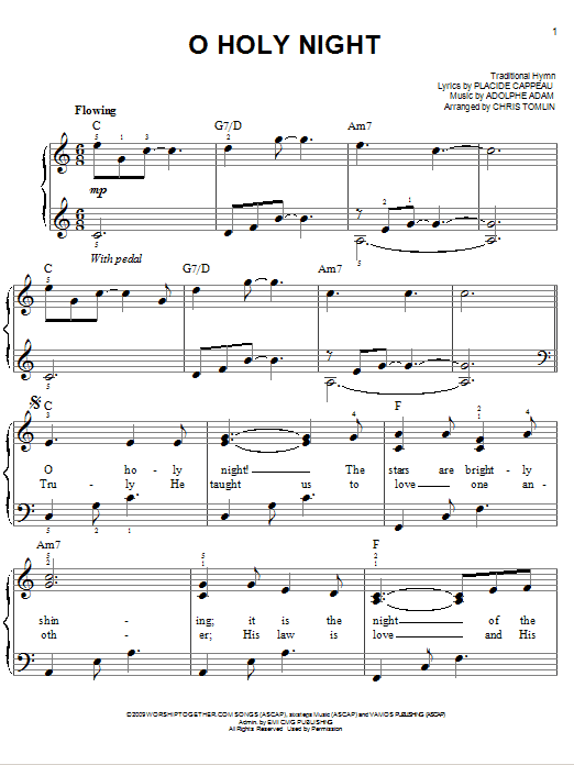 Chris Tomlin O Holy Night sheet music notes and chords. Download Printable PDF.