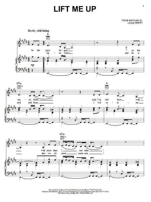 Learn to play Christina Aguilera Lift Me Up sheet music for Piano, Vocal & Guitar Chords (Right-Hand Melody) in minutes. Price: 7.8900$ Christina Aguilera Lift Me Up sheet music notes and chords arranged for Piano, Vocal & Guitar Chords (Right-Hand Melody)