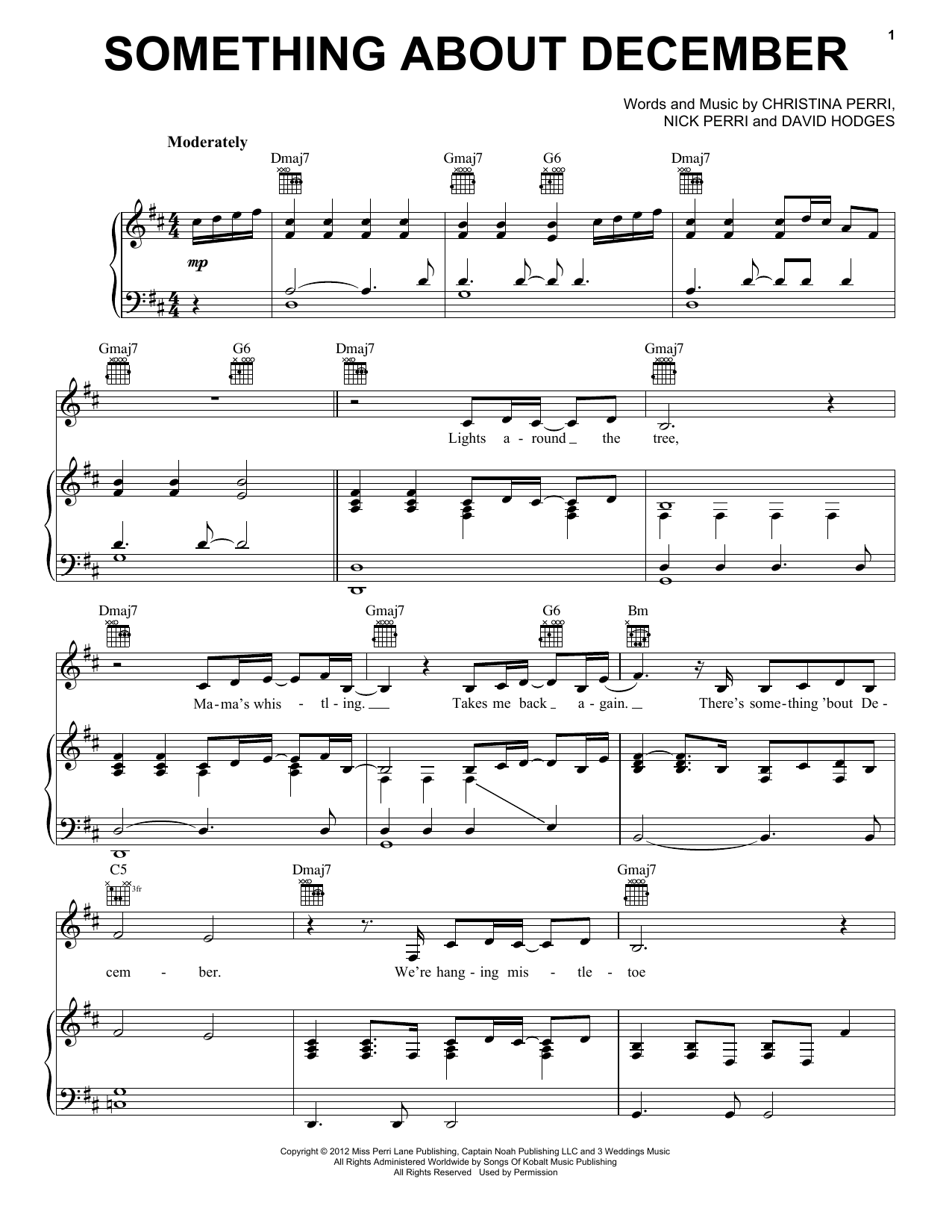 Christina Perri Something About December sheet music notes and chords. Download Printable PDF.