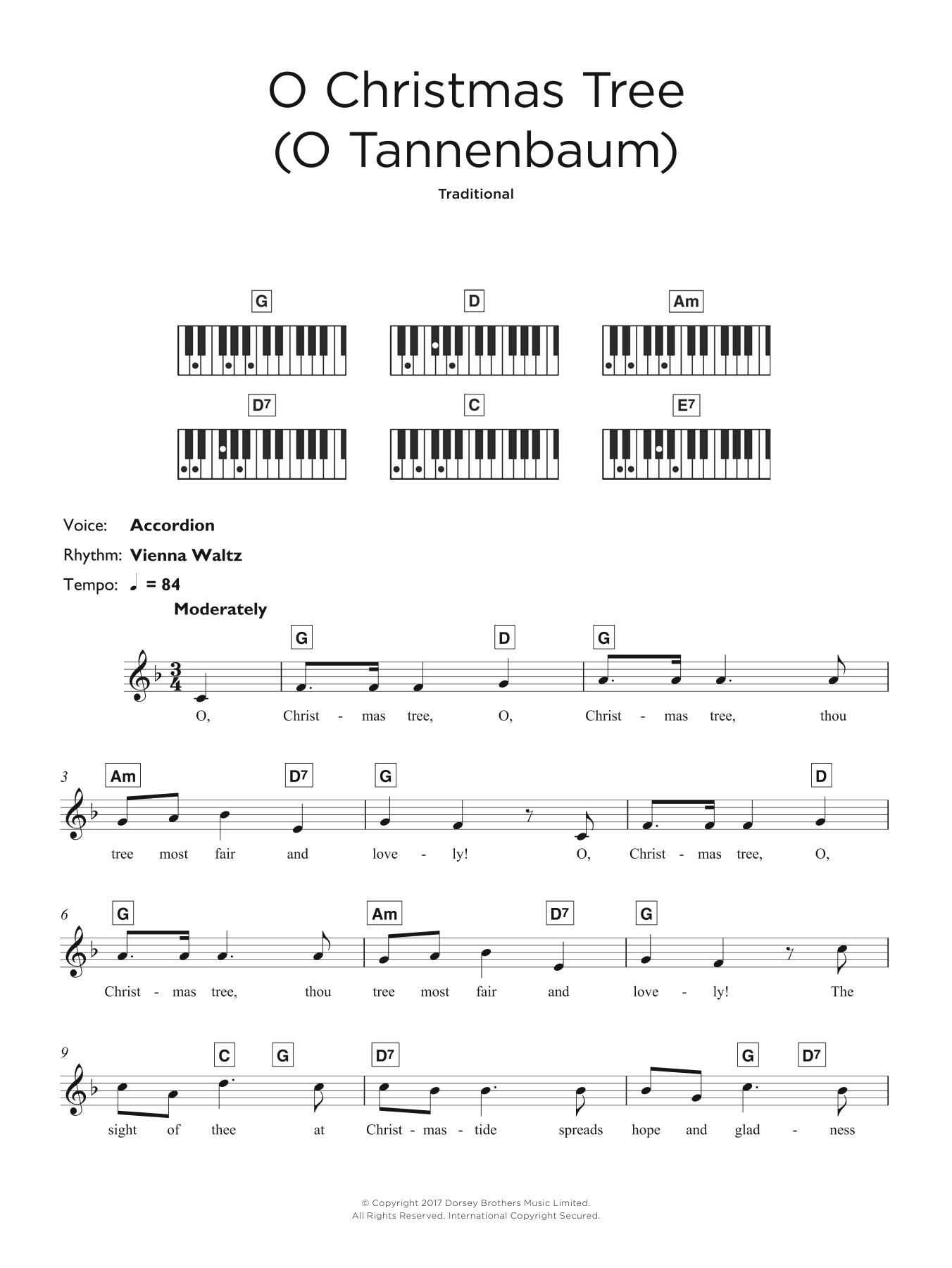 Christmas Carol O Christmas Tree (O Tannenbaum) sheet music notes and chords. Download Printable PDF.