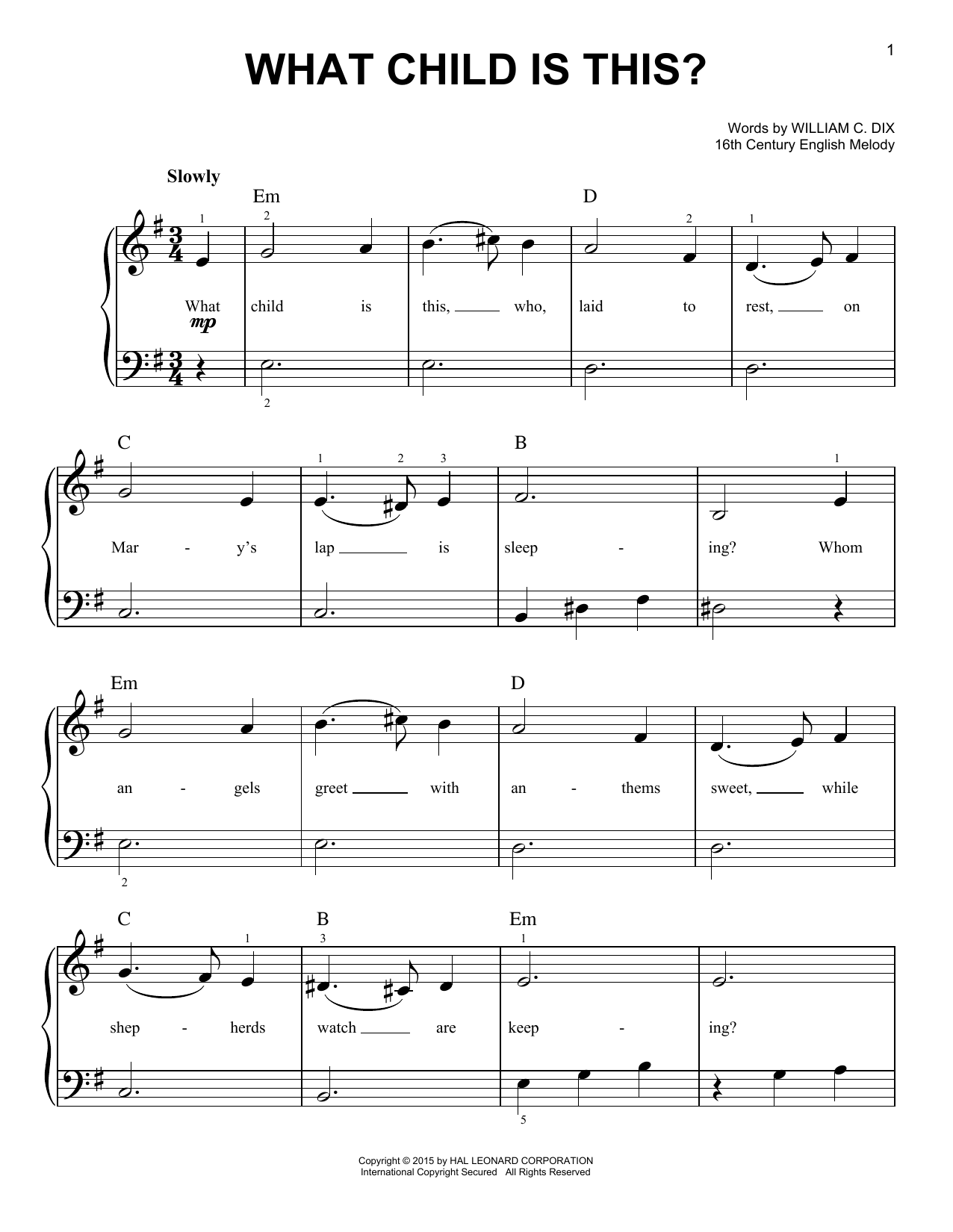 Christmas Carol What Child Is This? sheet music notes and chords. Download Printable PDF.