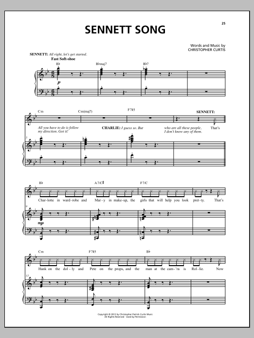 Christopher Curtis Sennett Song sheet music notes and chords. Download Printable PDF.