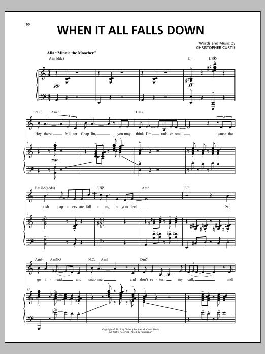 Christopher Curtis When It All Falls Down sheet music notes and chords. Download Printable PDF.