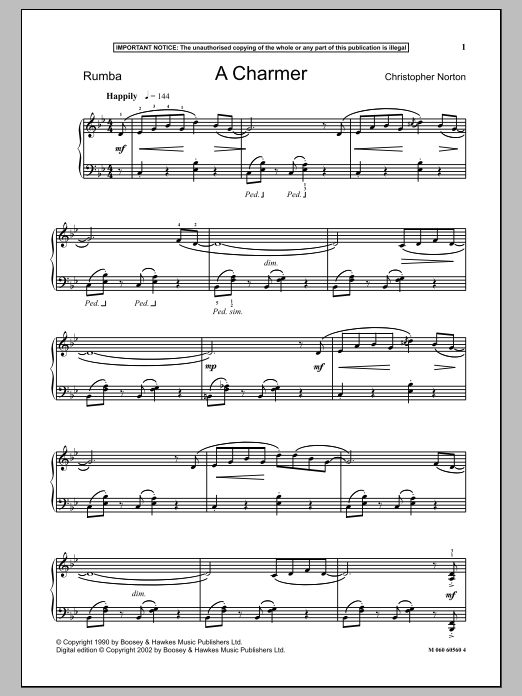 Learn to play Christopher Norton A Charmer sheet music for Piano Solo in minutes. Price: 7.8900$ Christopher Norton A Charmer sheet music notes and chords arranged for Piano Solo