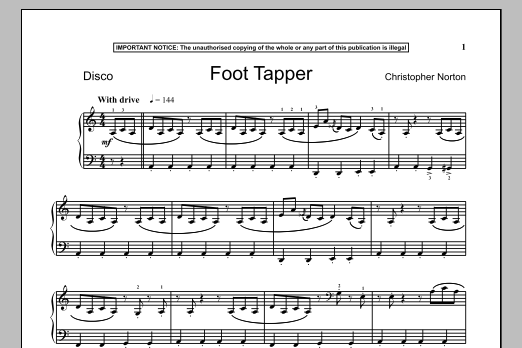 Learn to play Christopher Norton Foot Tapper sheet music for Piano Solo in minutes. Price: 7.8900$ Christopher Norton Foot Tapper sheet music notes and chords arranged for Piano Solo