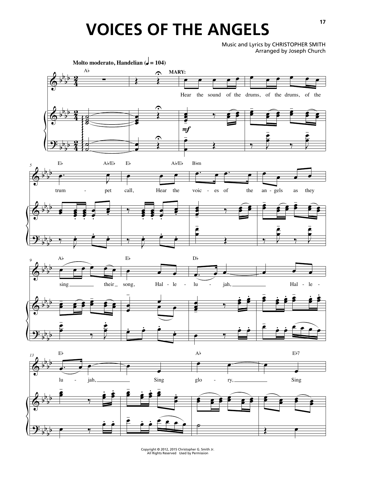 Christopher Smith Voices Of The Angels sheet music notes and chords. Download Printable PDF.