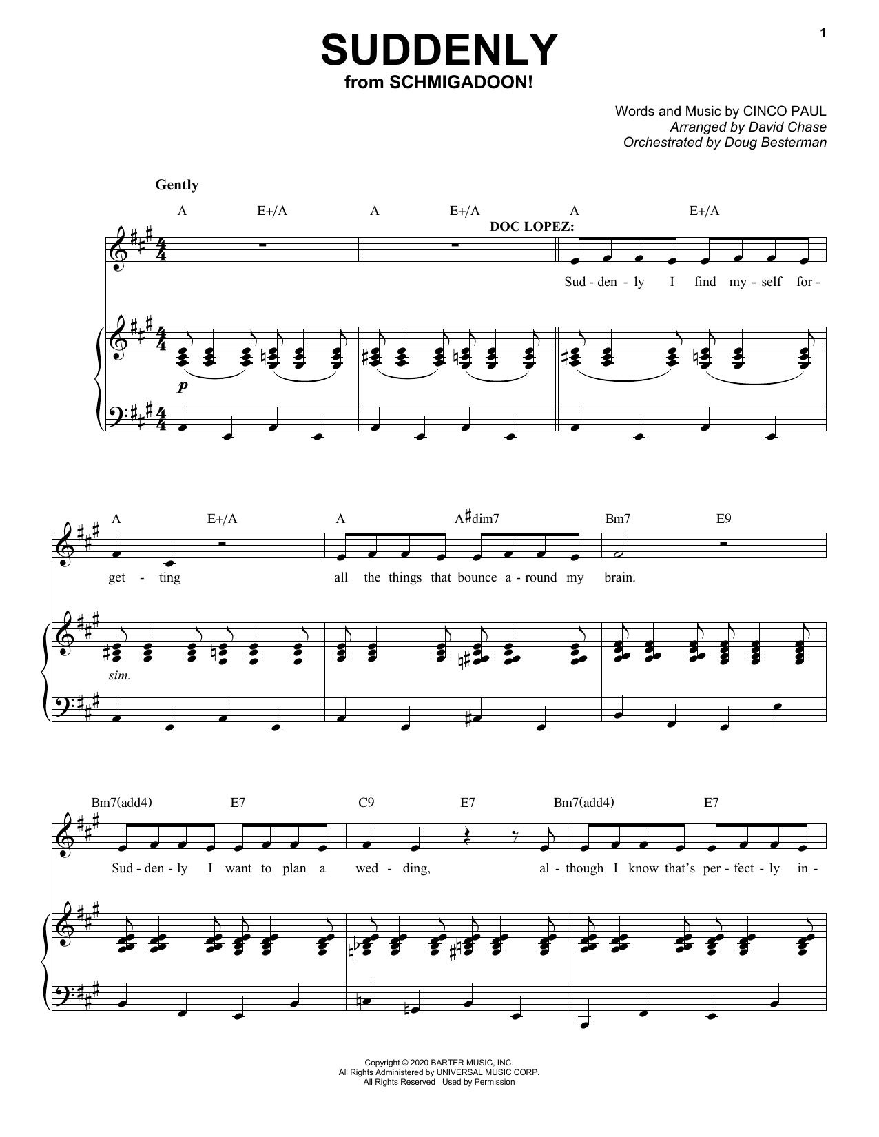 Learn to play Cinco Paul Suddenly (from Schmigadoon!) sheet music for Piano & Vocal in minutes. Price: 7.8900$ Cinco Paul Suddenly (from Schmigadoon!) sheet music notes and chords arranged for Piano & Vocal