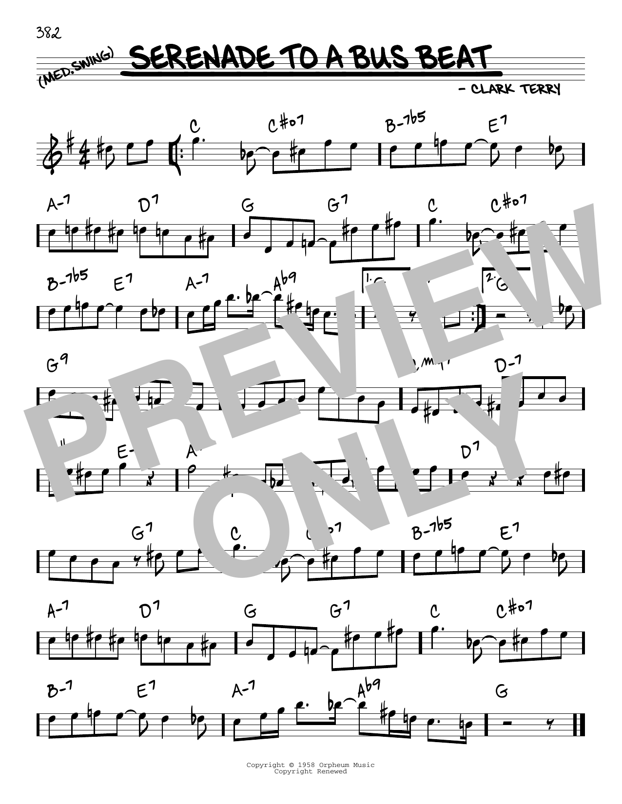 Learn to play Clark Terry Serenade To A Bus Beat sheet music for Real Book – Melody & Chords in minutes. Price: 5.9900$ Clark Terry Serenade To A Bus Beat sheet music notes and chords arranged for Real Book – Melody & Chords