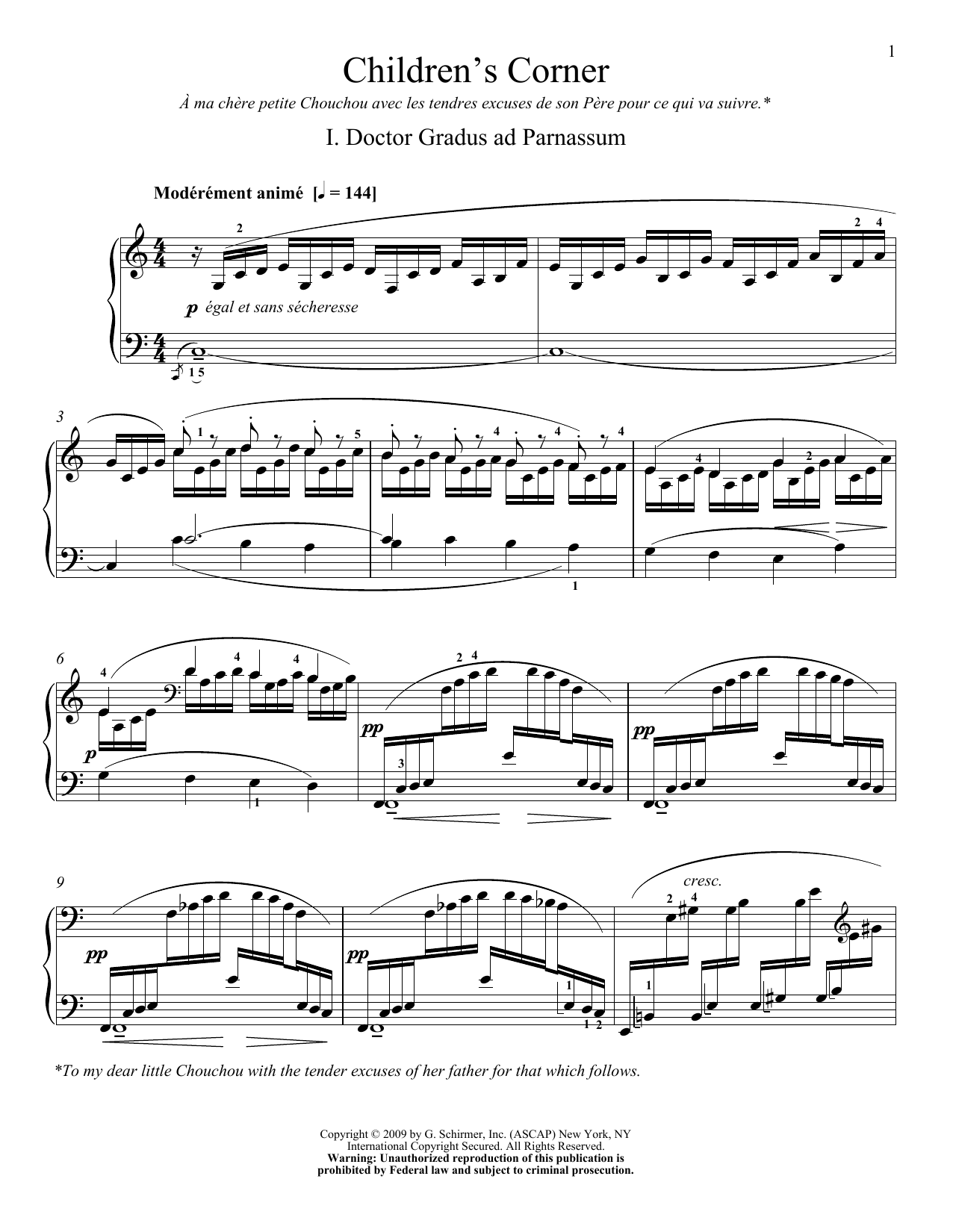 Claude Debussy Doctor Gradus ad Parnassum sheet music notes and chords. Download Printable PDF.