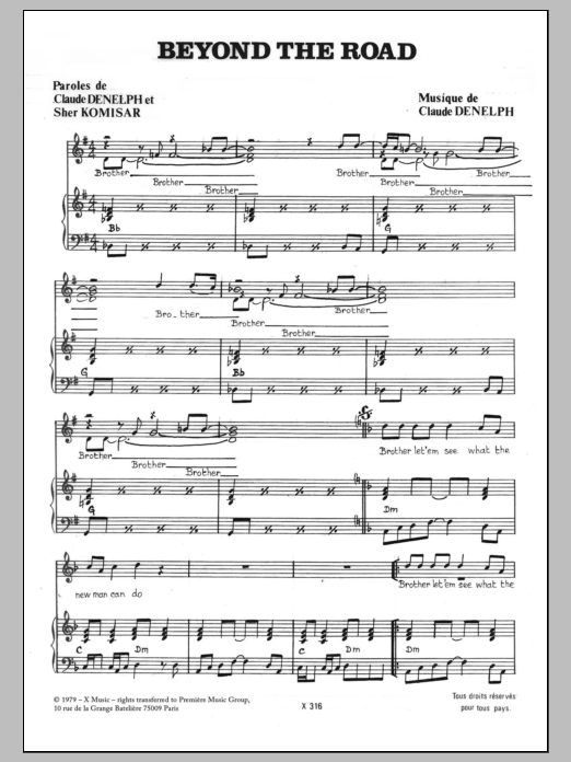 Learn to play Claude Denelph Beyond The Road sheet music for Piano & Vocal in minutes. Price: 7.8900$ Claude Denelph Beyond The Road sheet music notes and chords arranged for Piano & Vocal
