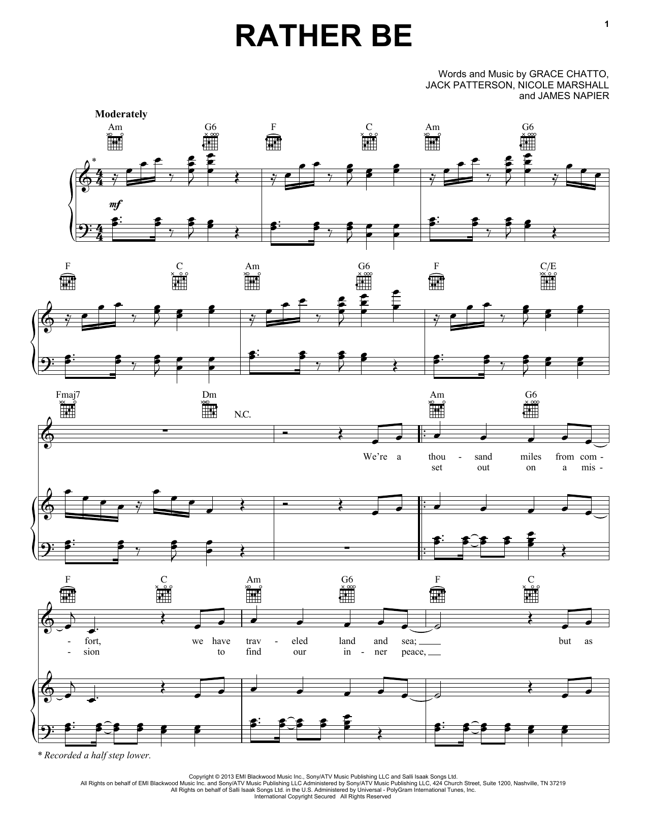 Learn to play Clean Bandit feat. Jess Glynne Rather Be sheet music for Piano, Vocal & Guitar Chords (Right-Hand Melody) in minutes. Price: 7.8900$ Clean Bandit feat. Jess Glynne Rather Be sheet music notes and chords arranged for Piano, Vocal & Guitar Chords (Right-Hand Melody)