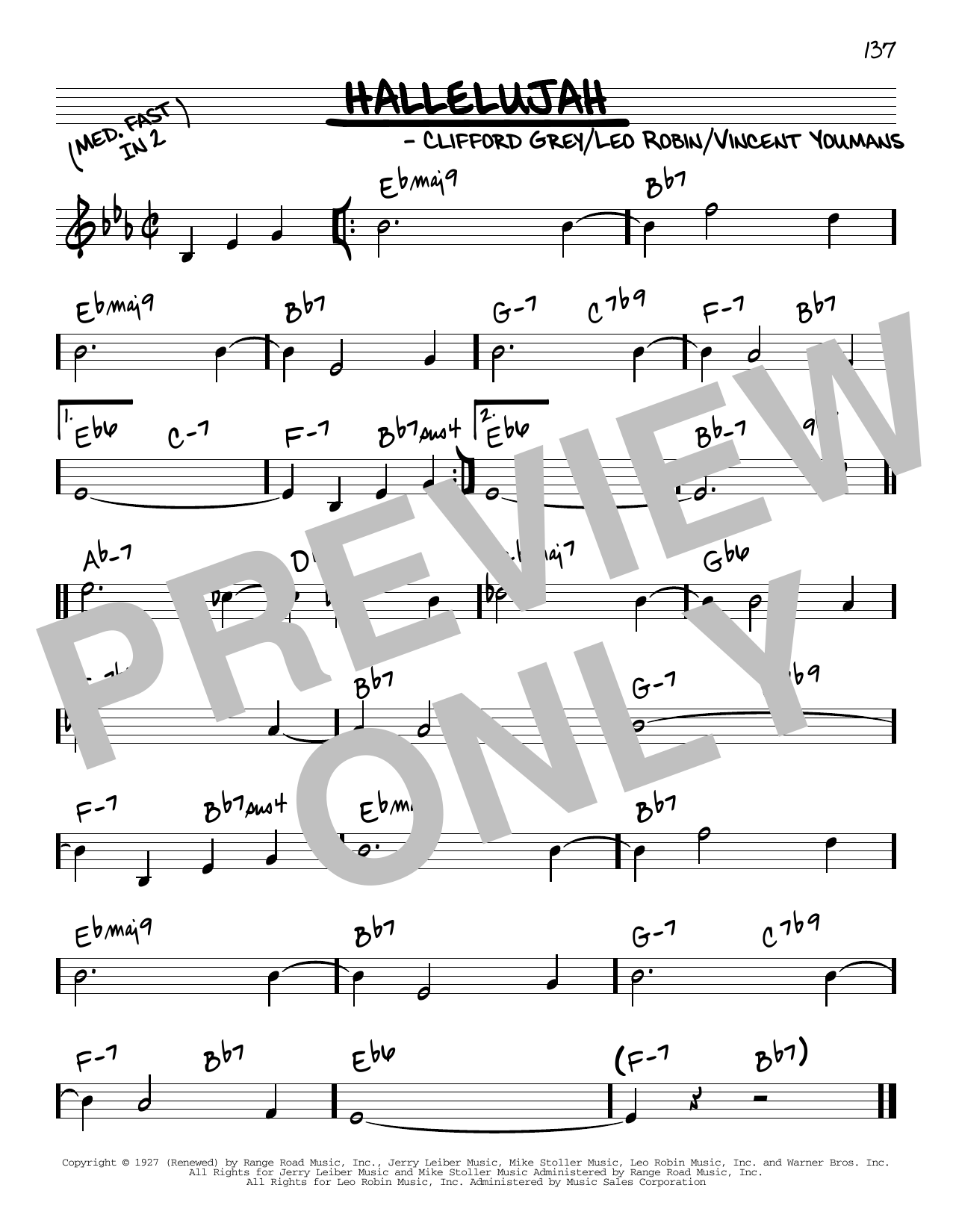 Learn to play Clifford Grey Hallelujah sheet music for Real Book – Melody & Chords in minutes. Price: 5.9900$ Clifford Grey Hallelujah sheet music notes and chords arranged for Real Book – Melody & Chords