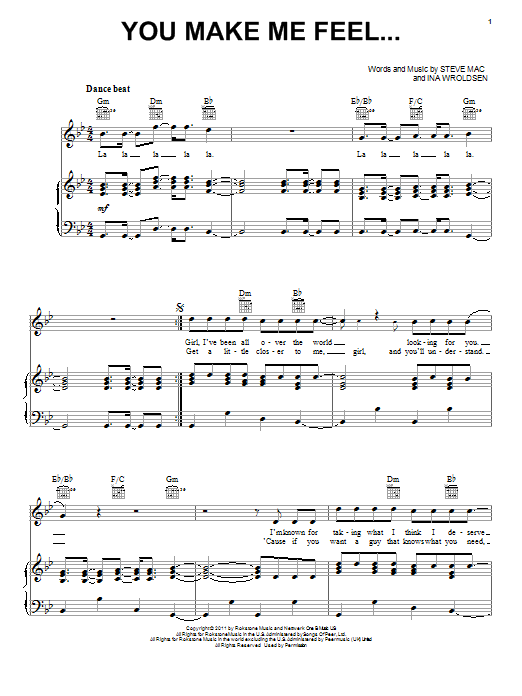 Learn to play Cobra Starship You Make Me Feel... sheet music for Piano, Vocal & Guitar Chords (Right-Hand Melody) in minutes. Price: 7.8900$ Cobra Starship You Make Me Feel... sheet music notes and chords arranged for Piano, Vocal & Guitar Chords (Right-Hand Melody)