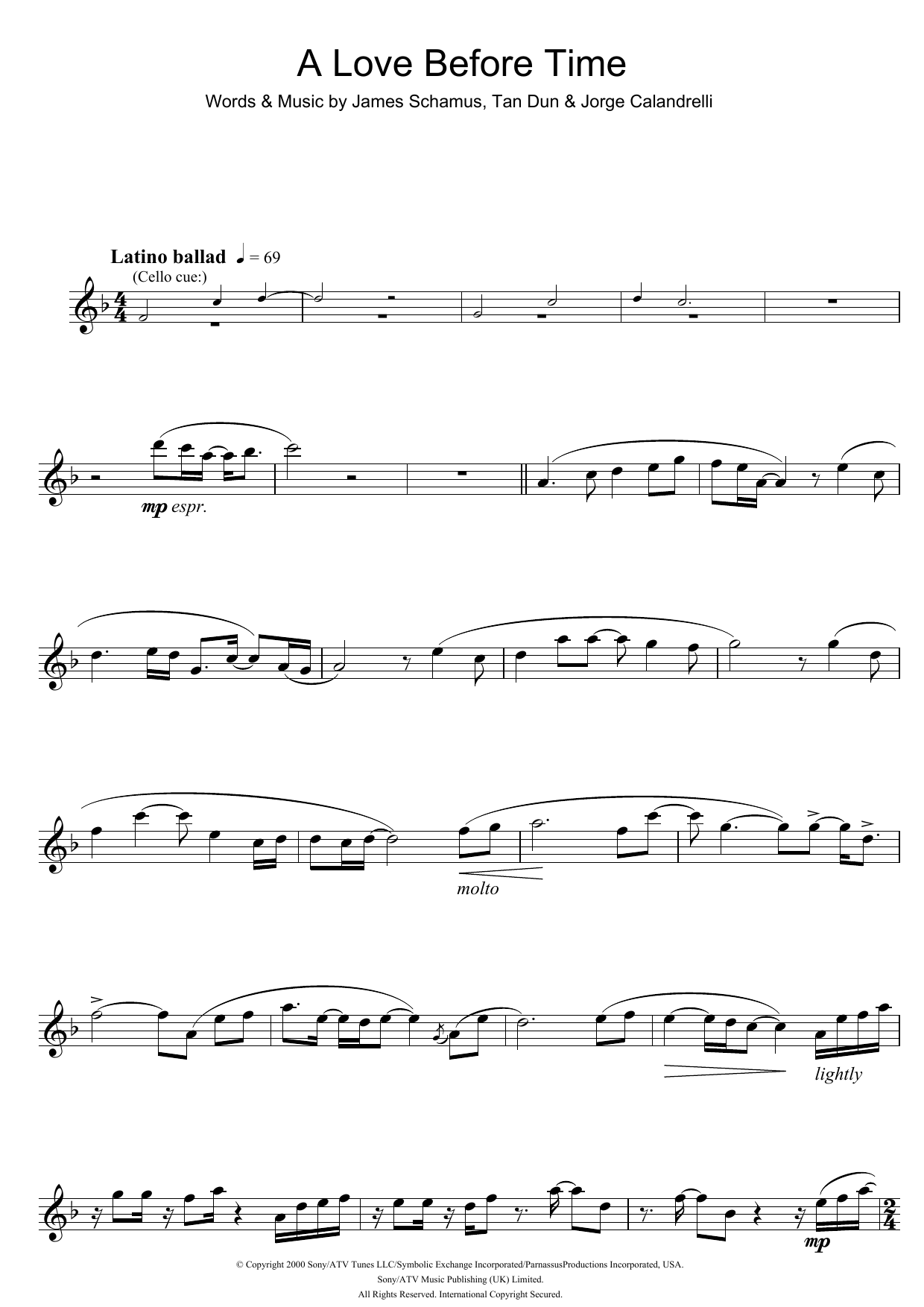 Coco Lee A Love Before Time (from Crouching Tiger, Hidden Dragon) sheet music notes and chords. Download Printable PDF.