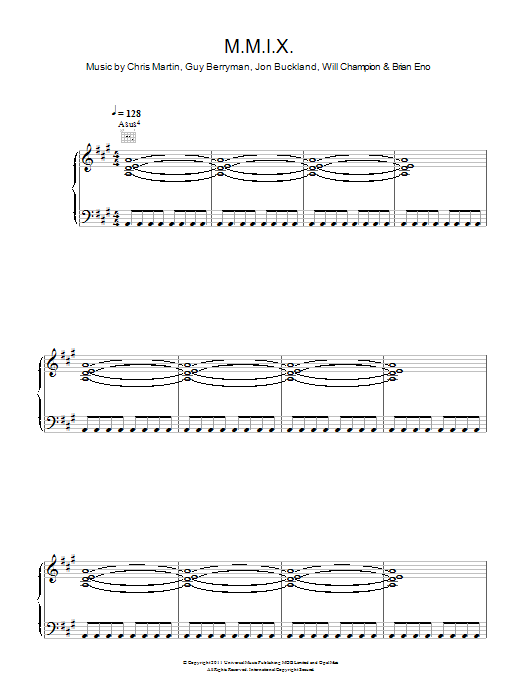 Learn to play Coldplay M.M.I.X. sheet music for Piano, Vocal & Guitar Chords in minutes. Price: 7.8900$ Coldplay M.M.I.X. sheet music notes and chords arranged for Piano, Vocal & Guitar Chords