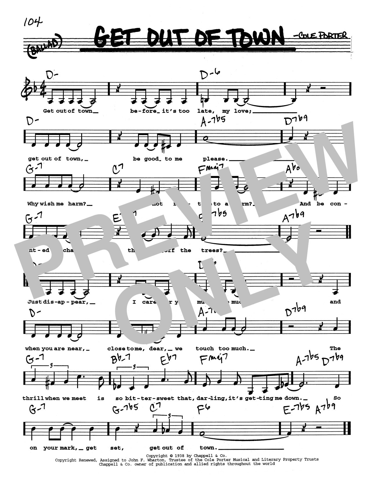Learn to play Cole Porter Get Out Of Town (Low Voice) sheet music for Real Book – Melody, Lyrics & Chords in minutes. Price: 5.9900$ Cole Porter Get Out Of Town (Low Voice) sheet music notes and chords arranged for Real Book – Melody, Lyrics & Chords