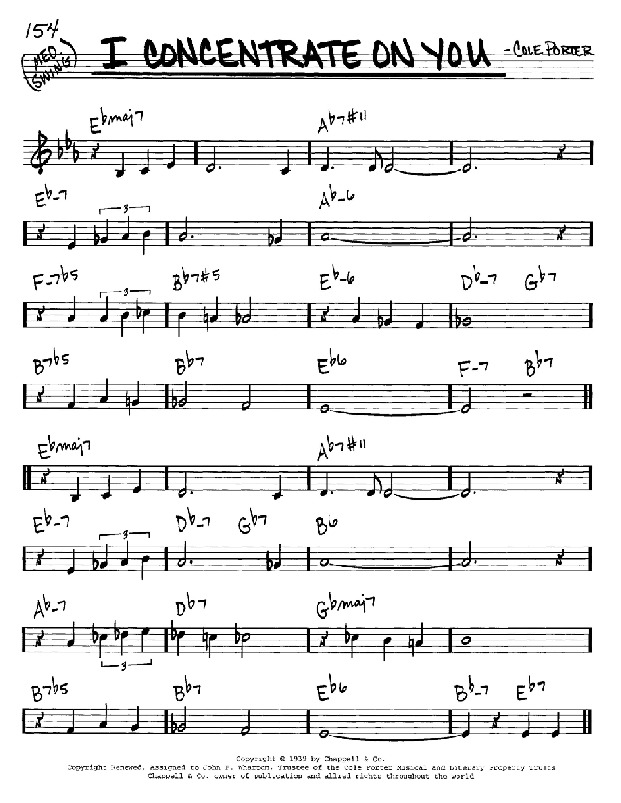 Cole Porter I Concentrate On You sheet music notes and chords. Download Printable PDF.