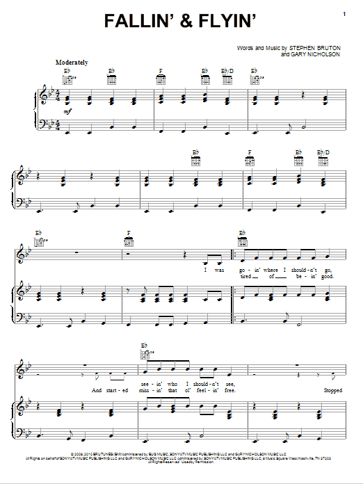 Learn to play Colin Farrell and Jeff Bridges Fallin' & Flyin' sheet music for Piano, Vocal & Guitar Chords (Right-Hand Melody) in minutes. Price: 6.9900$ Colin Farrell and Jeff Bridges Fallin' & Flyin' sheet music notes and chords arranged for Piano, Vocal & Guitar Chords (Right-Hand Melody)