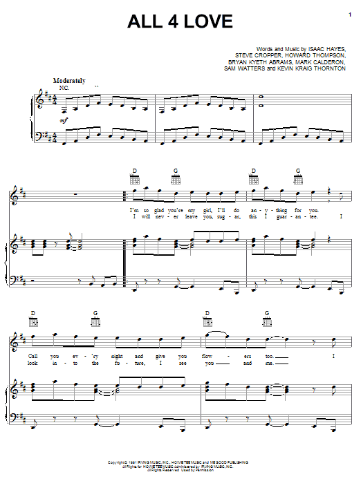 Learn to play Color Me Badd All 4 Love sheet music for Piano, Vocal & Guitar Chords (Right-Hand Melody) in minutes. Price: 7.8900$ Color Me Badd All 4 Love sheet music notes and chords arranged for Piano, Vocal & Guitar Chords (Right-Hand Melody)