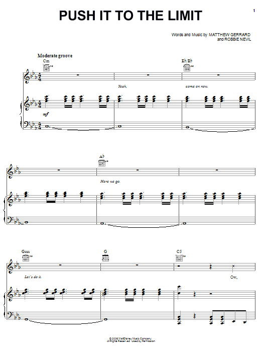 Learn to play Corbin Bleu Push It To The Limit sheet music for Piano, Vocal & Guitar Chords (Right-Hand Melody) in minutes. Price: 7.8900$ Corbin Bleu Push It To The Limit sheet music notes and chords arranged for Piano, Vocal & Guitar Chords (Right-Hand Melody)