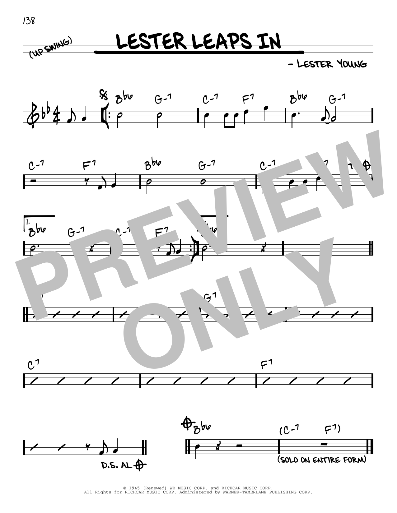 Learn to play Count Basie Lester Leaps In sheet music for Piano, Vocal & Guitar Chords (Right-Hand Melody) in minutes. Price: 7.8900$ Count Basie Lester Leaps In sheet music notes and chords arranged for Piano, Vocal & Guitar Chords (Right-Hand Melody)