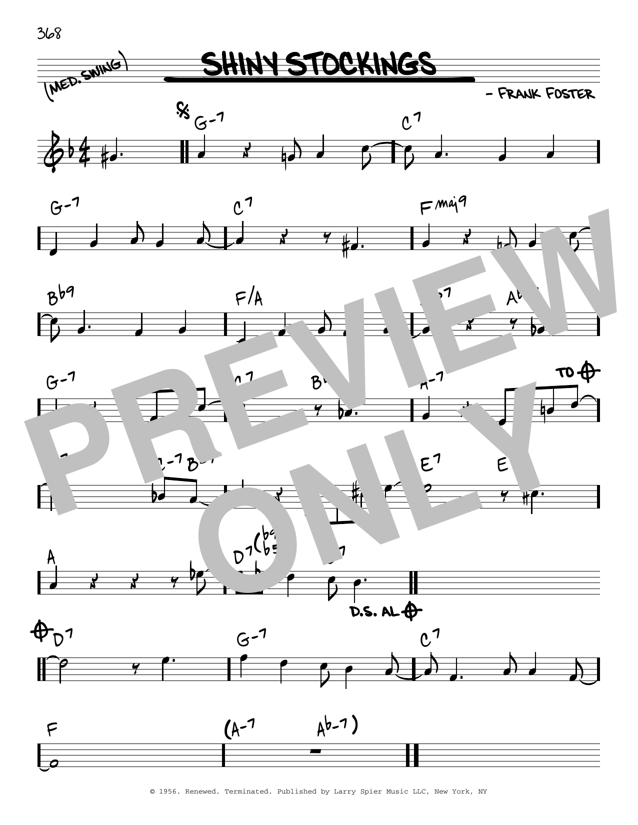 Count Basie Shiny Stockings sheet music notes and chords arranged for Piano, Vocal & Guitar Chords (Right-Hand Melody)