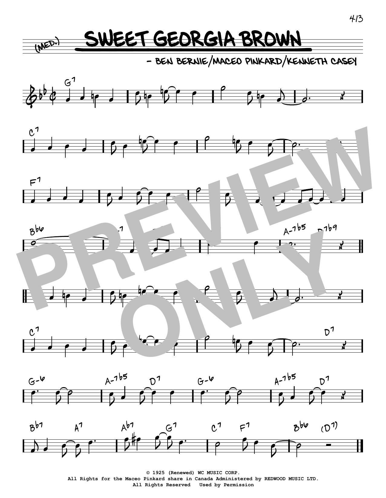 Count Basie Sweet Georgia Brown sheet music notes and chords. Download Printable PDF.