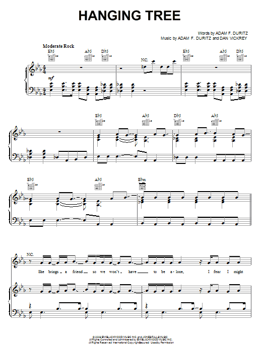 Learn to play Counting Crows Hanging Tree sheet music for Piano, Vocal & Guitar Chords (Right-Hand Melody) in minutes. Price: 7.8900$ Counting Crows Hanging Tree sheet music notes and chords arranged for Piano, Vocal & Guitar Chords (Right-Hand Melody)