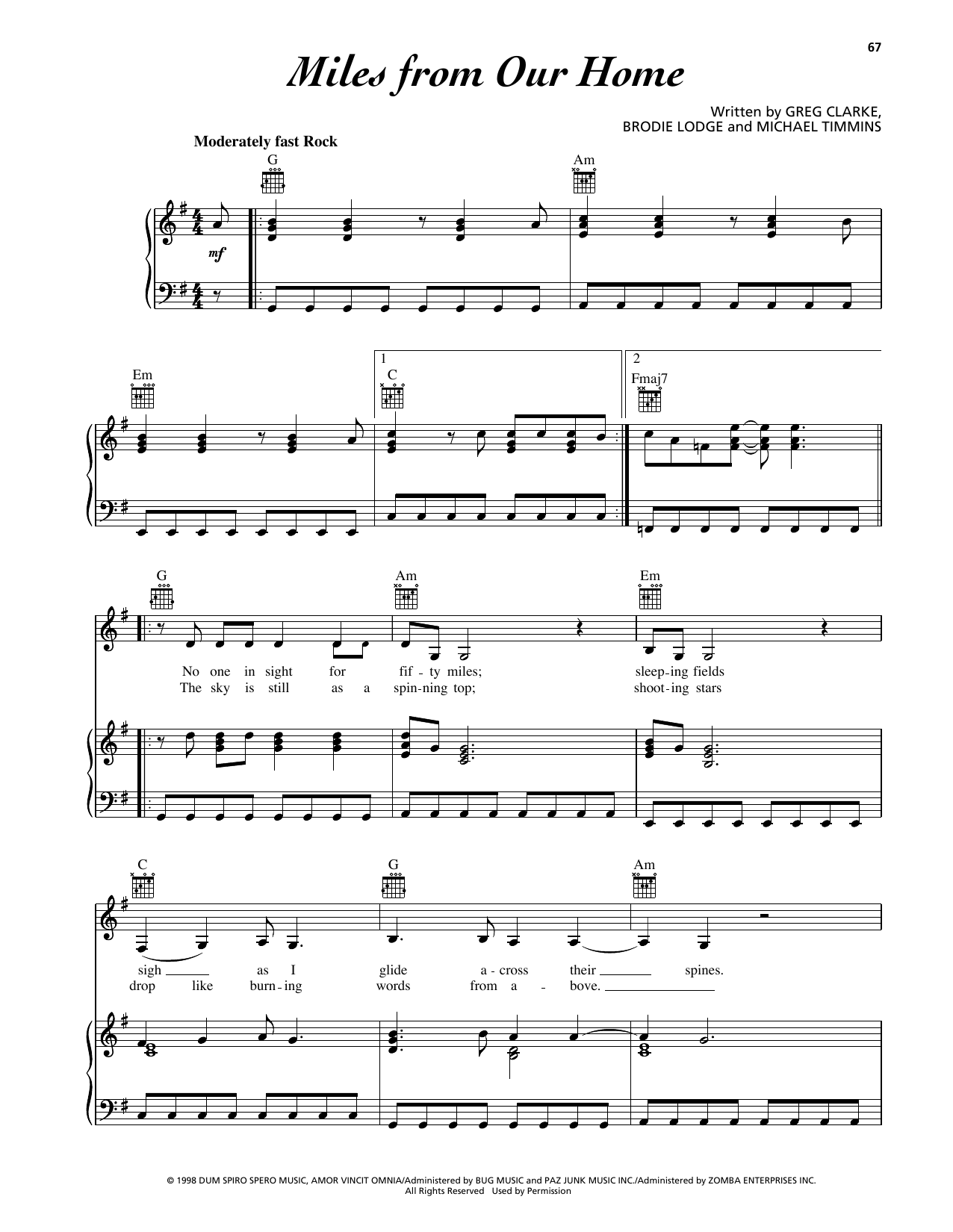 Learn to play Cowboy Junkies Miles From Our Home sheet music for Piano, Vocal & Guitar Chords (Right-Hand Melody) in minutes. Price: 7.8900$ Cowboy Junkies Miles From Our Home sheet music notes and chords arranged for Piano, Vocal & Guitar Chords (Right-Hand Melody)