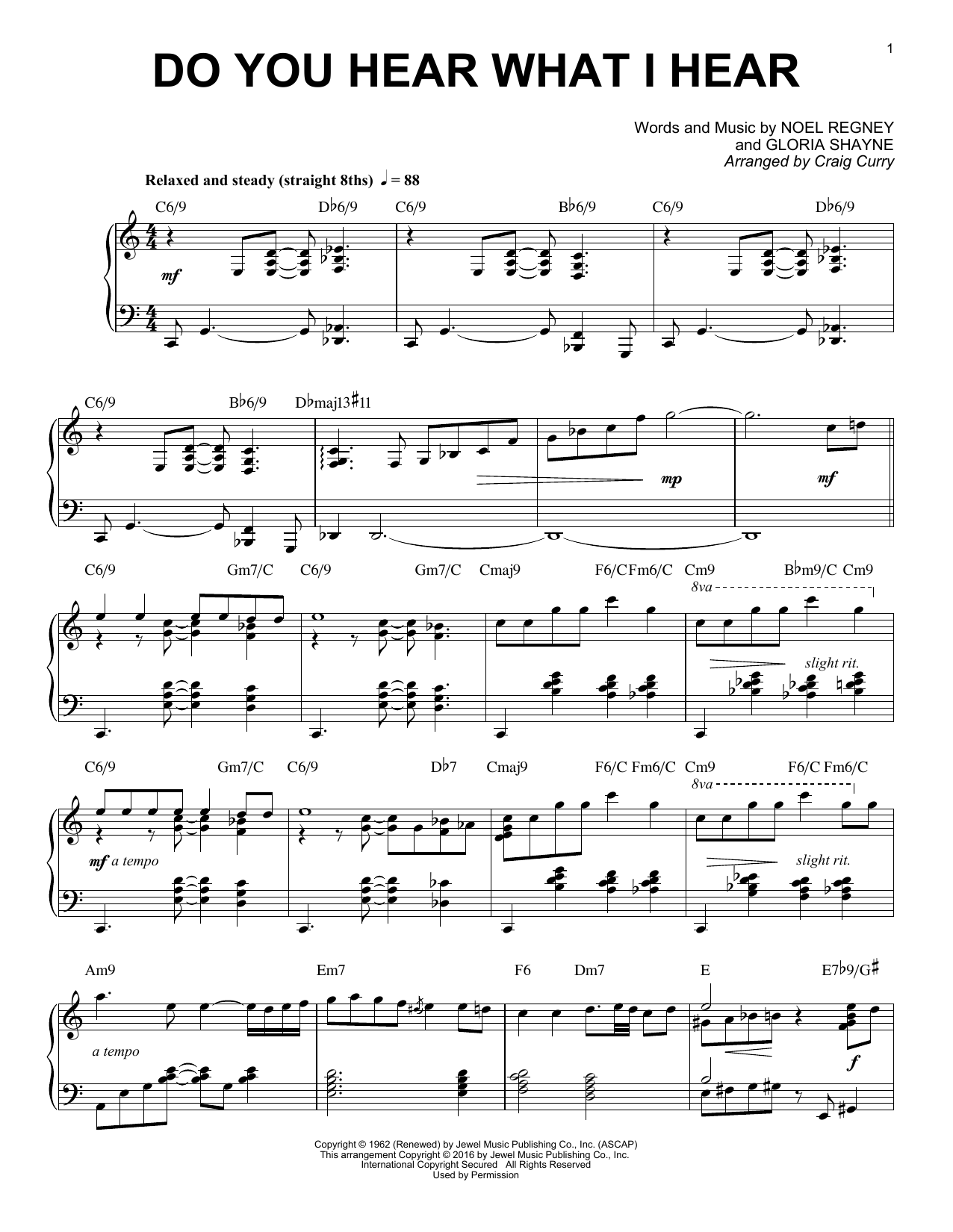 Craig Curry Do You Hear What I Hear sheet music notes and chords. Download Printable PDF.