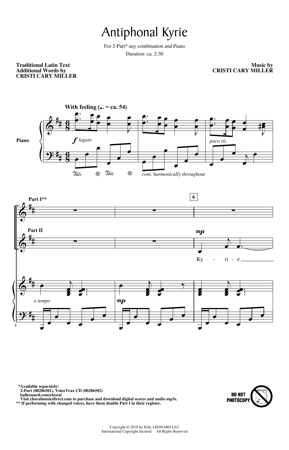 Cristi Cary Miller Antiphonal Kyrie sheet music notes and chords. Download Printable PDF.