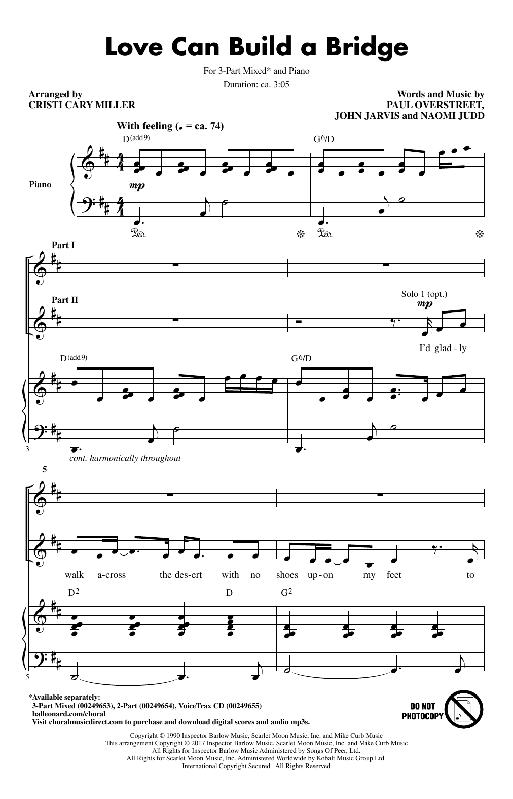 Cristi Cary Miller Love Can Build A Bridge sheet music notes and chords. Download Printable PDF.