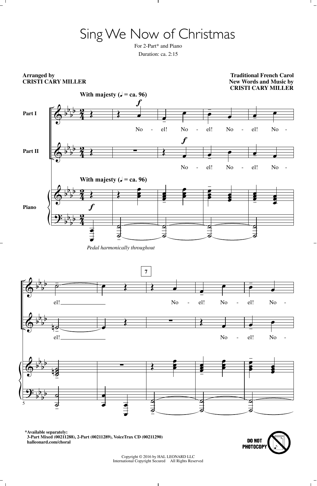 Cristi Cary Miller Sing We Now Of Christmas sheet music notes and chords. Download Printable PDF.