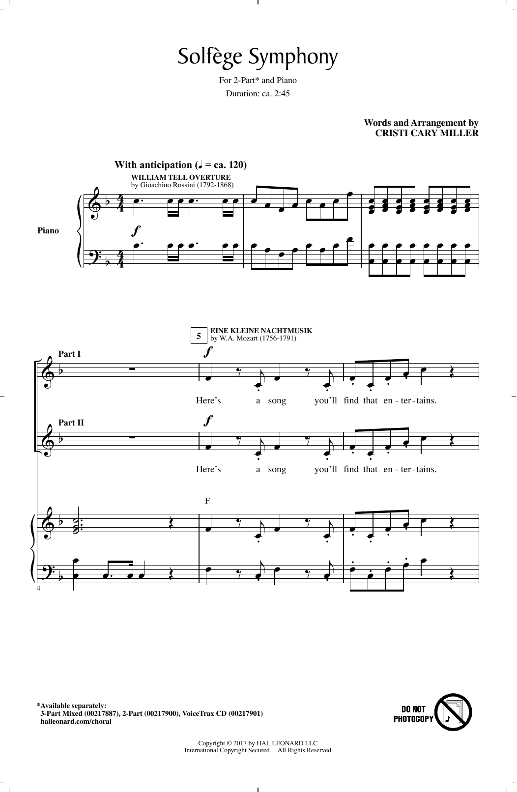 Cristi Cary Miller Solfege Symphony sheet music notes and chords. Download Printable PDF.