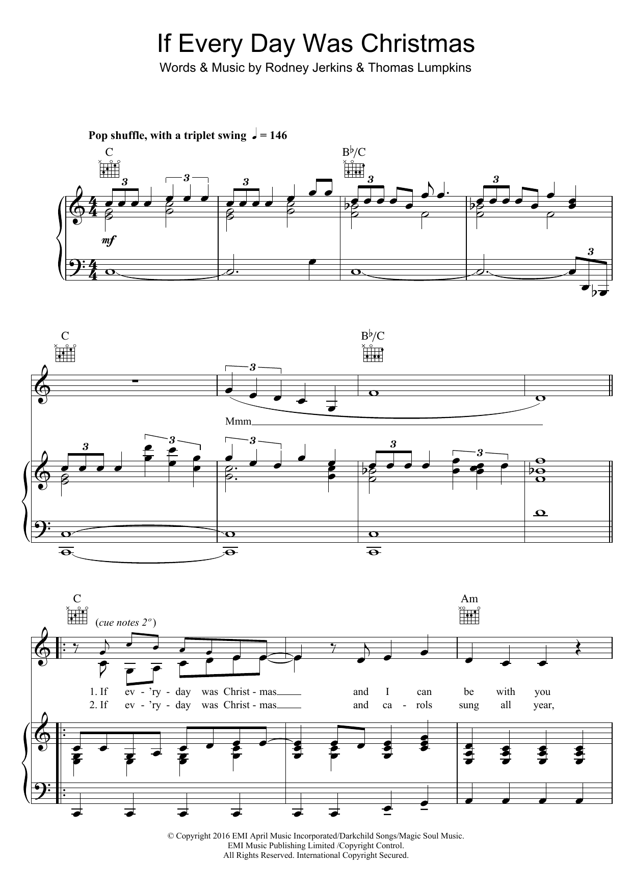 Learn to play Cruz Beckham If Every Day Was Christmas sheet music for Piano, Vocal & Guitar Chords in minutes. Price: 7.8900$ Cruz Beckham If Every Day Was Christmas sheet music notes and chords arranged for Piano, Vocal & Guitar Chords