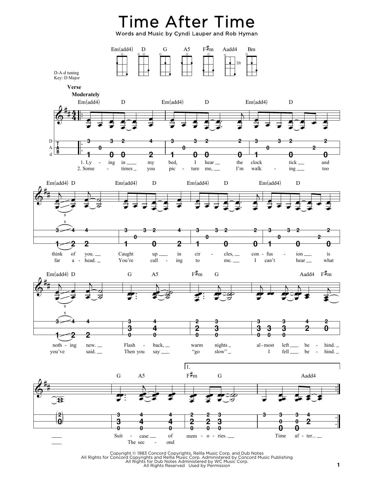 Cyndi Lauper Time After Time (arr. Steven B. Eulberg) sheet music notes and chords. Download Printable PDF.