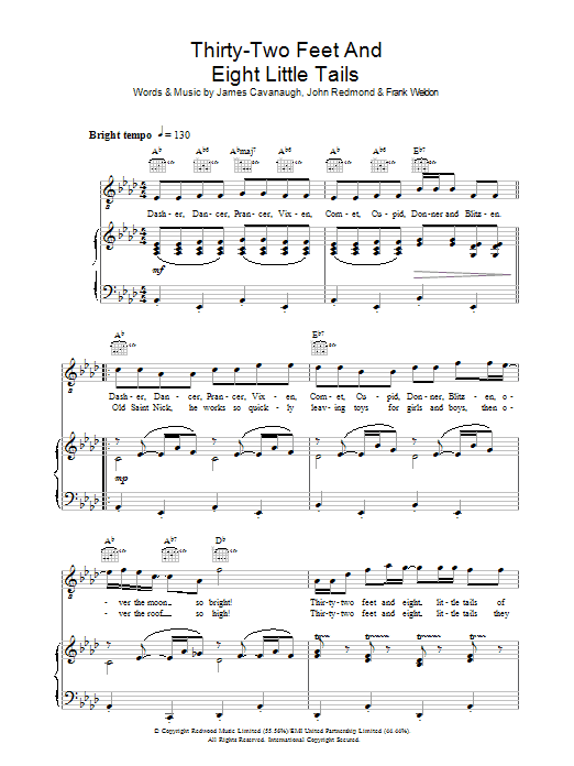 Learn to play Dale Evans Thirty-Two Feet And Eight Little Tails sheet music for Piano, Vocal & Guitar Chords in minutes. Price: 7.8900$ Dale Evans Thirty-Two Feet And Eight Little Tails sheet music notes and chords arranged for Piano, Vocal & Guitar Chords